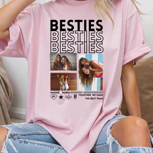 Personalisiertes Beste Freundin Geschenk T-Shirt mit Foto Freundschaft T-Shirt Freundin Beste Schwester Geschenkidee Beste Freundin Shirt image 4