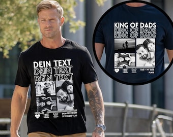 Foto Shirt für Papa Vatertag Geschenk mit Foto – Papa T-Shirt – Geschenk zum Geburtstag – Papa Shirt mit Bild personalisiert