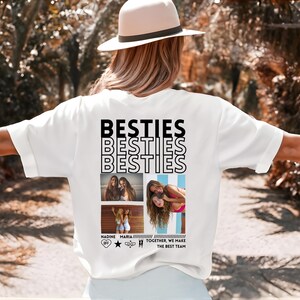 Personalisiertes Beste Freundin Geschenk T-Shirt mit Foto Freundschaft T-Shirt Freundin Beste Schwester Geschenkidee Beste Freundin Shirt image 2