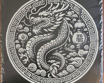 4 Pack Engraved slate coaster