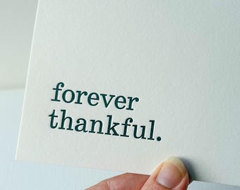 Deep Gratitude Letterpress Card - Simple and modern - Appreciation - Different way to say Thank You