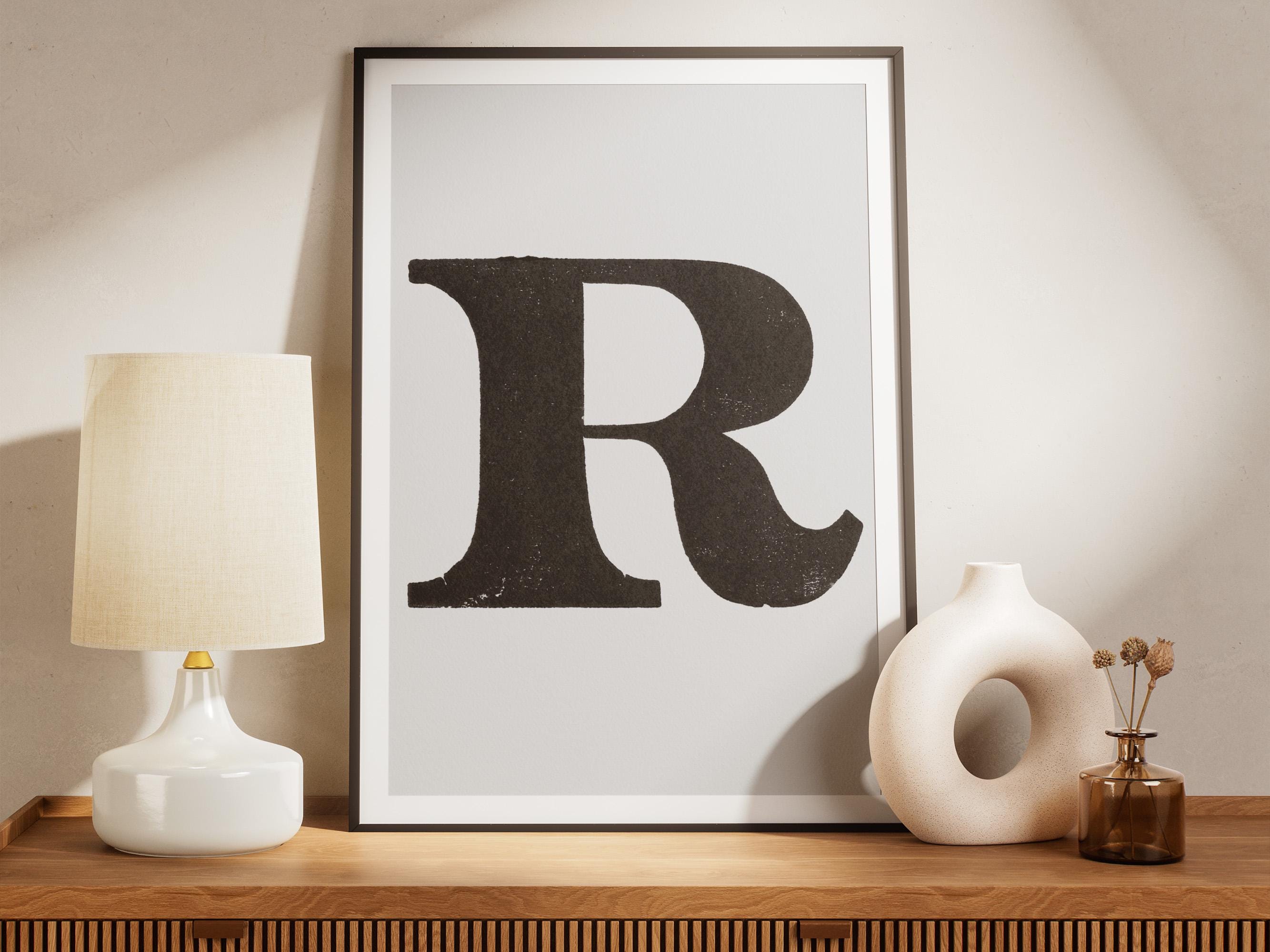 Vintage Letter R Sign - Etsy