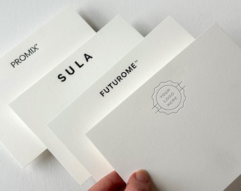 Luxury Custom Logo Stationery - Letterpress Business Stationery for Boutique Brands - Branded Thank You Cards