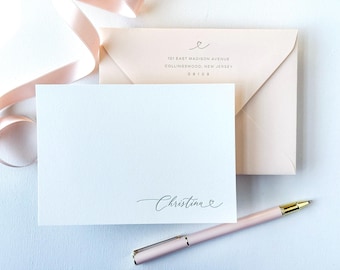 Custom Stationary for Women - Letterpress - Feminine Stationery - Personalized anniversary gift