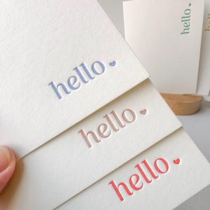 Papeterie simple Bonjour - Carte de vœux - Remerciements - Message d'amitié printanier - Lot de six assortis multicolores - Polyvalent