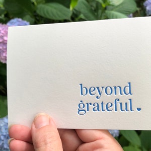 Carte de remerciement unique - Au-delà du simple message de gratitude - Gratitude - Cartes de remerciement pour mariage - Lot de 6 enveloppes w - Papier épais typo