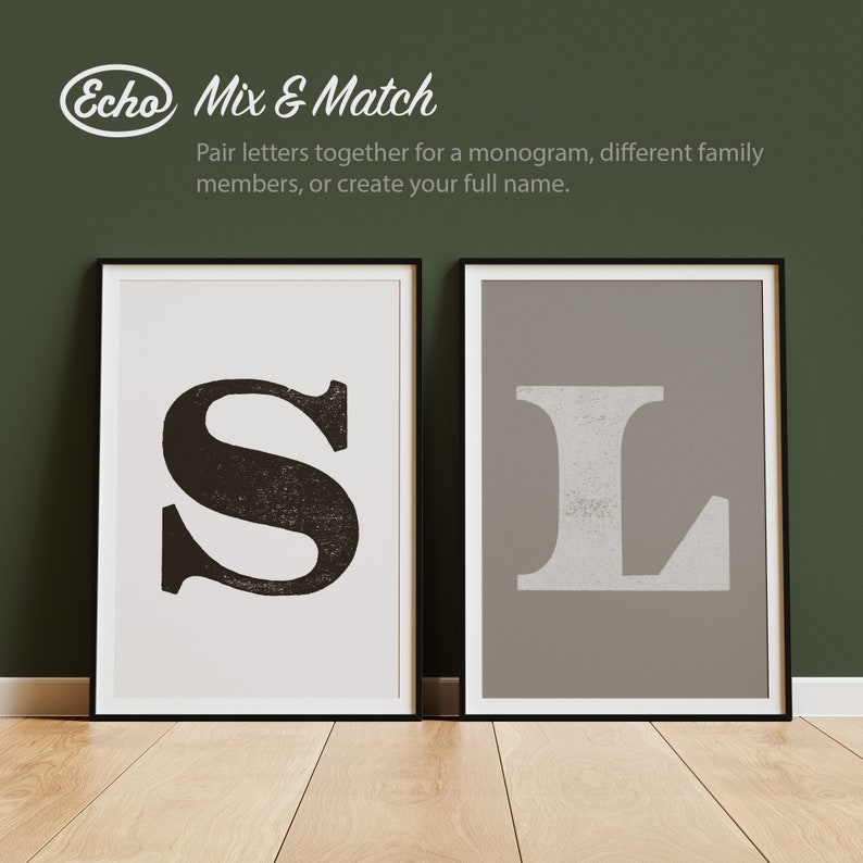 Poster Art Print Letter L Aesthetic Room Decor Minimalist Printable Giant Letters Wall Art Vintage Wood Type Instant Download Art image 6