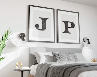 Letter P Print - Vintage Wood Type, Minimalist Wall Art (Instant Download)