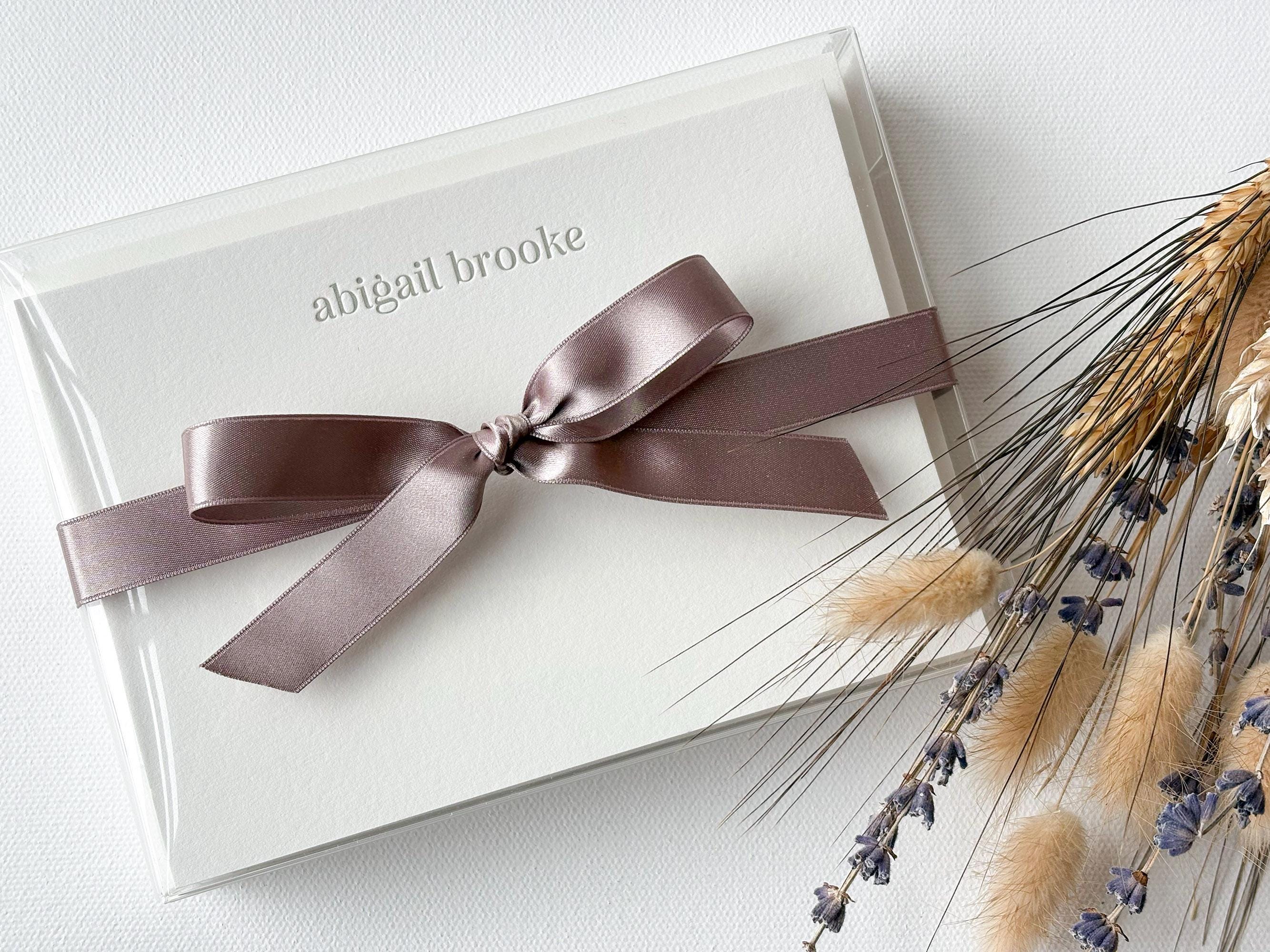 Custom Letterpress Stationery, Embossed Notecards, Personalized Wedding Gift, Graduation Gift for Her, New Home Gift, Feminine Stationary