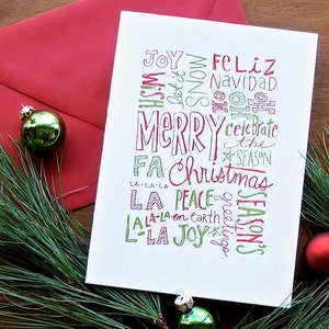 Lots 'O Christmas Greetings Letterpress Christmas Cards Hand-lettering image 1