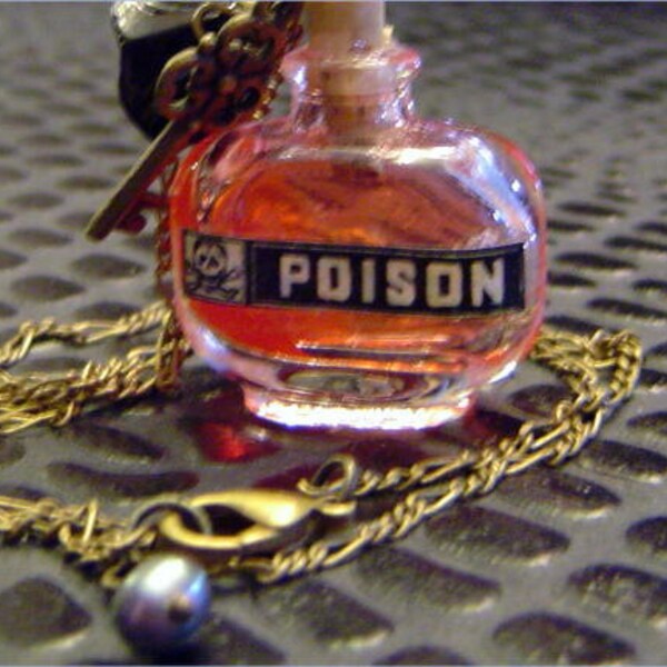 Love Potion Number X Poison Bottle Charm Necklace EVIL LOVE Sale Price