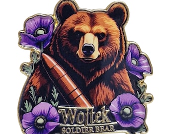 Insignia de esmalte del oso soldado Wojtek