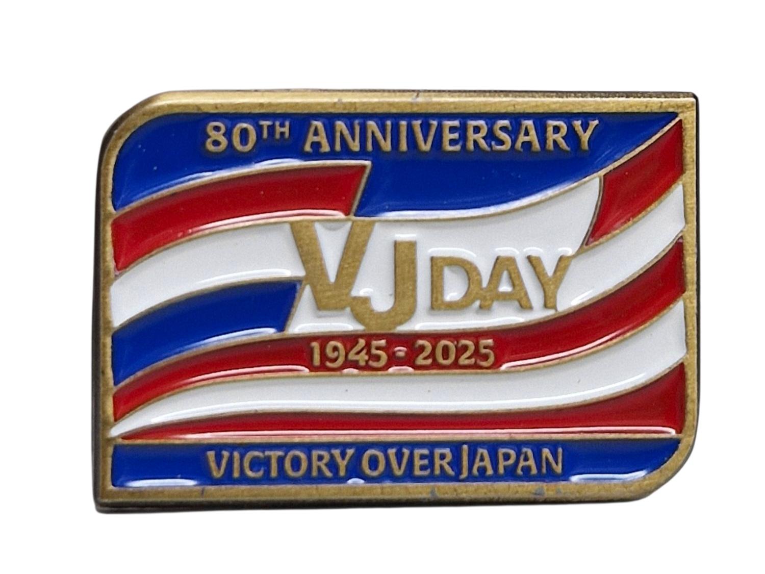 VJ Day Victory In Japan Anniversary 1945-2025 Lapel Pin Badge - Foto 3