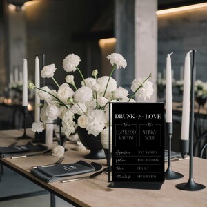 Minimalistyczne menu weselne i karty barowe – Elegancki design na Twój wielki dzień!