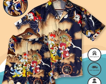 Camisa hawaiana de Mickey y Minnie para Halloween, traje de bruja de Minnie para casa embrujada, camisa y pantalones cortos a juego de Mickey, look de vacaciones espeluznantes para Halloween