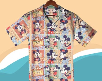 Mickey Mouse Cruise Pirate Hawaii Shirt, Mickey Mouse Ahoy Button Up Shirt, Mickey Beach Hawaiian Shirts, Mickey Minnie Shirt