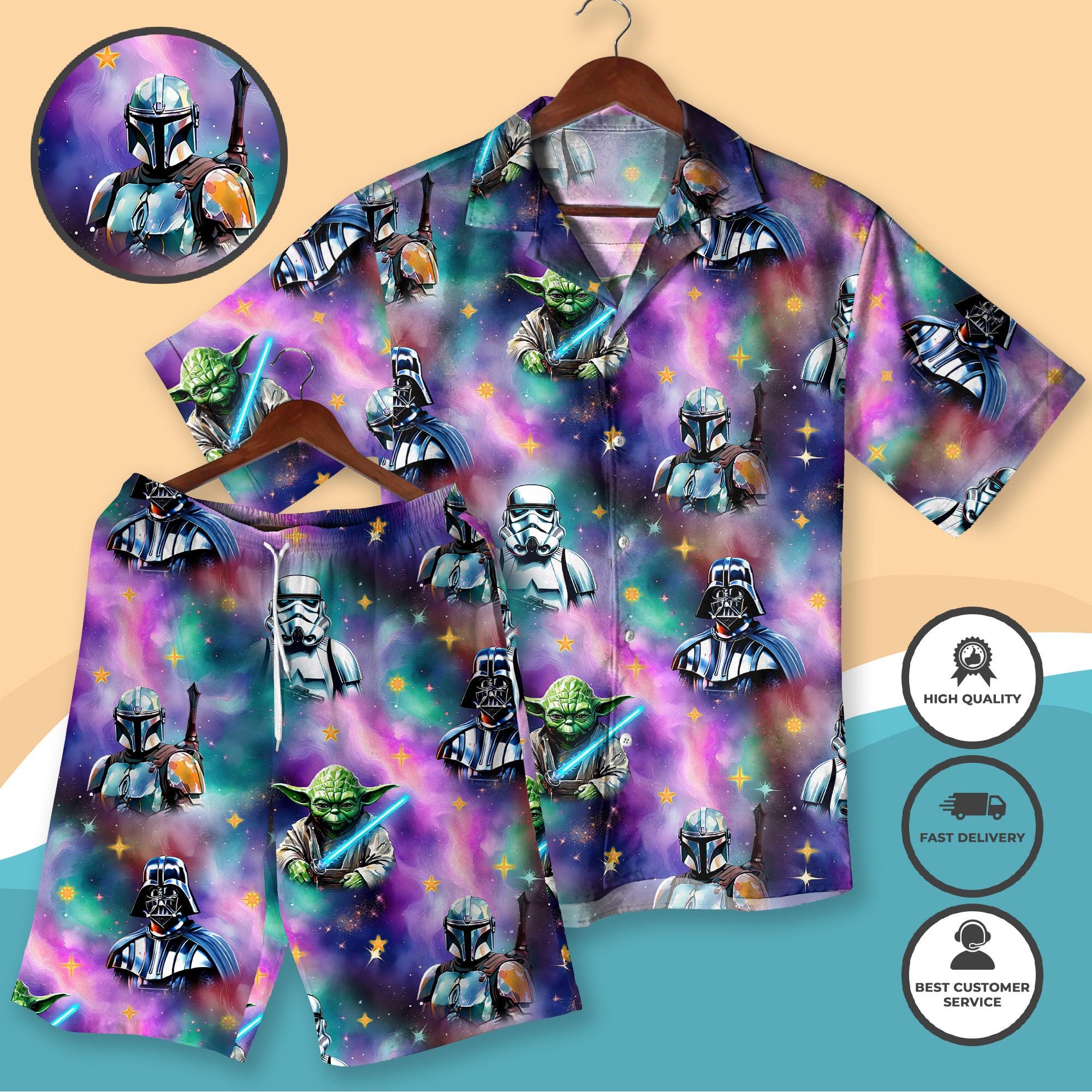 Discover Stormtrooper Hawaiian Shirt and Short, Stormtrooper Shirt, Stormtrooper Aloha Shirt, Star Wars Shirt, Beach Shirt Summer Trip Shirt