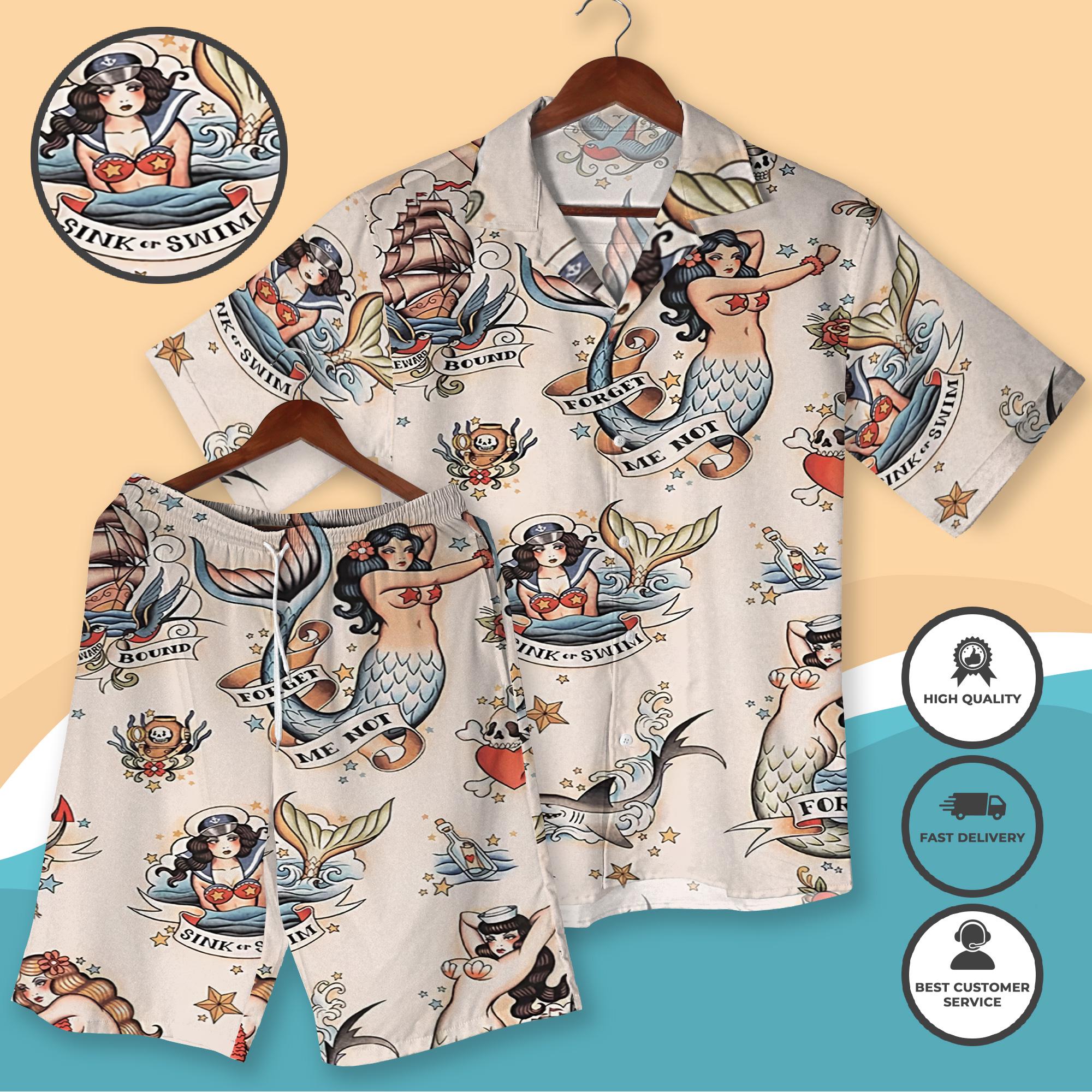 Hawaiian mermaid shirts for men - Etsy 日本
