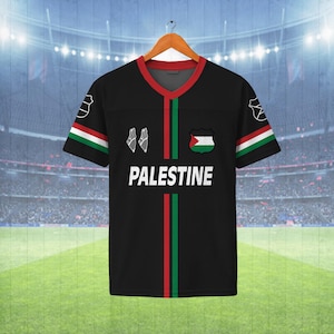 Camiseta de fútbol de Palestina, camiseta de fútbol gratuita de Palestina, camiseta con estampado de keffiyeh, camiseta con la bandera de Palestina, camiseta de fútbol con nombre y número personalizados