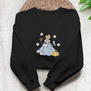 Princess Embroidery Sweatshirt, Magical Land Embroidery Shirt, Princess Family Embroidery, Girl Shirt