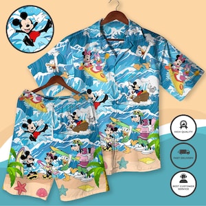 Mickey And Friends Hawaiian Shirt Summer Disney Beach Outfit Goofy Shirt Donald Shirt Minnie Shirt Goofy Shirt Aloha Vacation Shirt Shorts