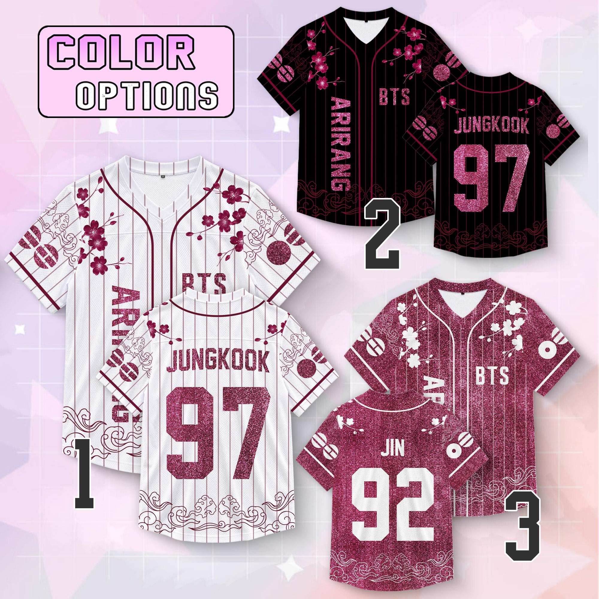 BTS JUNGKOOK 97 ベースボールシャツ BTS JUNGKOOK 97 ベースボールシャツ BTS Jungkook 97 Print V Neck