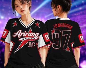 Custom Bangtan Football Jersey, Personalized BT-S Sports Shirt, Custom Name Number Jersey, Kpop Fan Gift, Bangtan Jersey, Unisex Fan Apparel