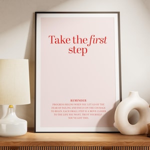 Take the First Step Poster - Etsy