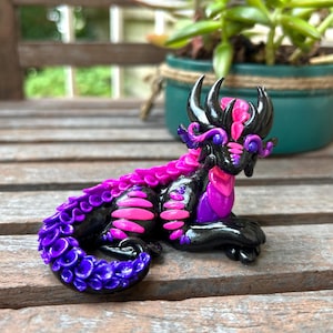 Black, Pink, and Purple Dragon