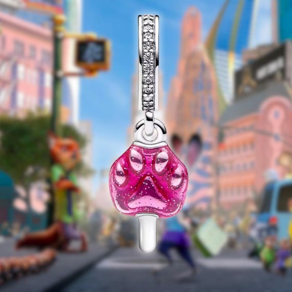 Zootopia Pawpsicle Charm for European and Pandora Bracelet Pink