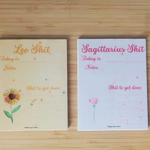 Notatnik z motywem zodiaku - Memo Pad - Kwiatowy znak zodiaku