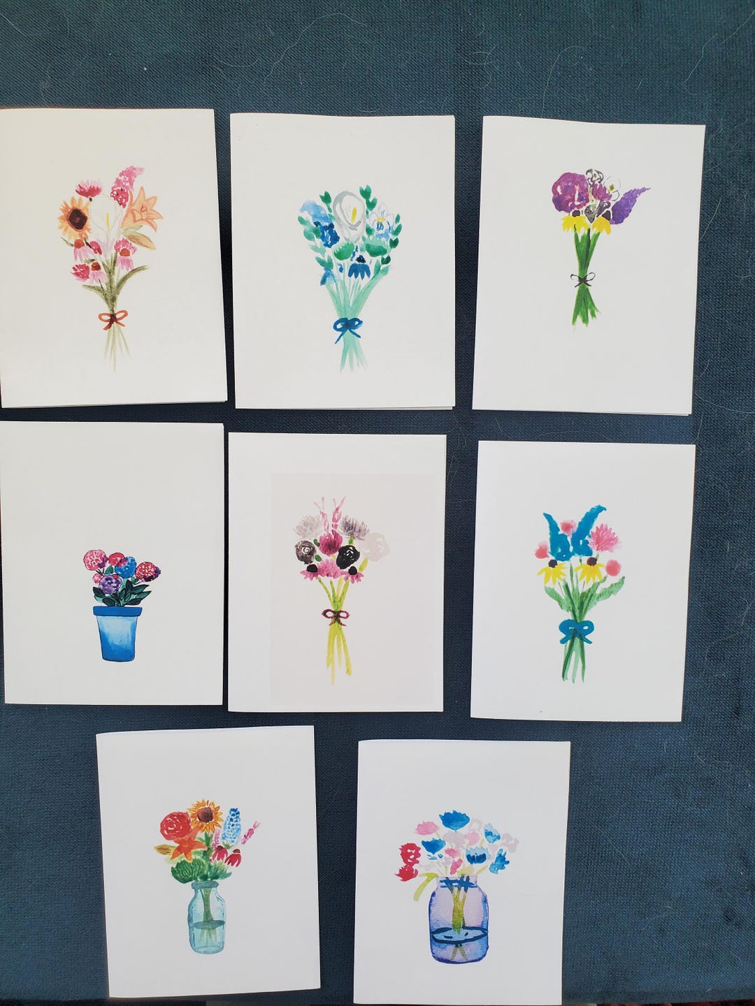Watercolor Floral Card Set - Botanical Greeting Cards, Blank Inside - Etsy