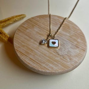 Stainless Steel Heart Necklace Gold Plated Jewelry Valentines Gift Necklace for Her Lovers Necklace Unique Necklace