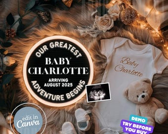 Digital Pregnancy Announcement, Neutral Baby Reveal Social Media, Gender Reveal ,Gender Neutral Announcement,Unexpected Baby Announcement
