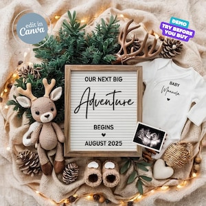 Adventure Baby Announcement Digital, Pregnancy Announcement, Mountain Baby Boy Reveal, Social Media Reveal Template, Outdoors Gender Reveal
