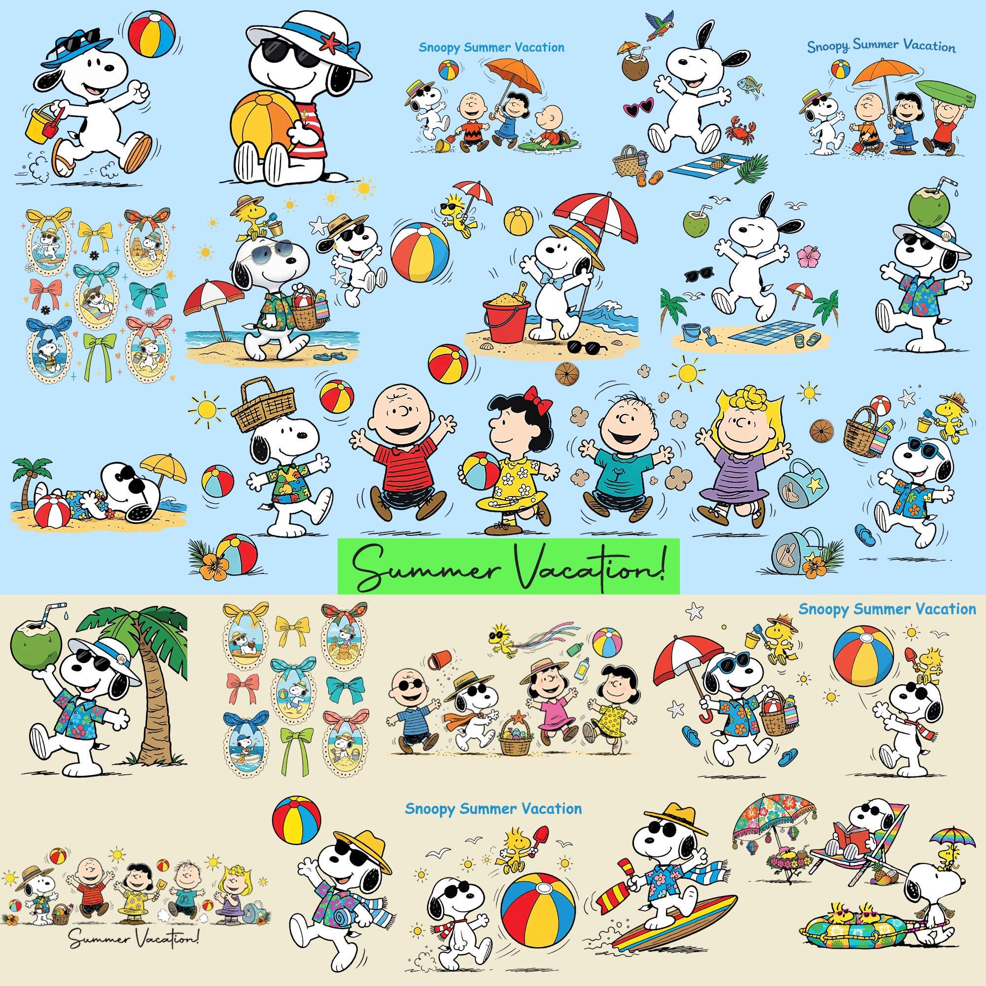スヌーピー　スタンプ　アメリカ製　ビーチ　海岸　海水浴　プール　ハワイ　リゾート Snoopy at the Beach - Etsy