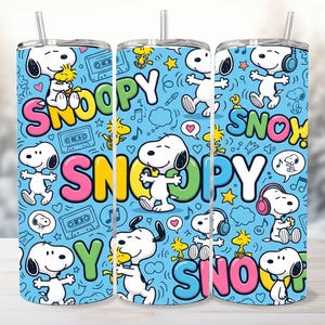 Snoop Name Tumbler Wrap PNG Cute Cartoon Dog Pattern Personalized 20oz Straight Seamless Digital Download