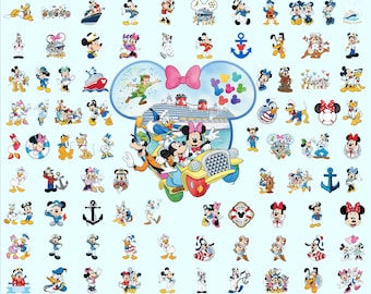 Pacchetto di oltre 180 immagini SVG e PNG di Topolino e i suoi amici per crociere, immagini PNG di crociere, immagini PNG di viaggi in famiglia Disney, immagini PNG di compleanni in crociera, immagini PNG di gruppi in crociera, file digitali.