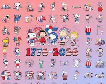 70 Snoop and Friends 250th PNG, design patriottico a cartoni animati per il Giorno dell'Indipendenza degli Stati Uniti, PNG per sublimazione di magliette del 4 luglio