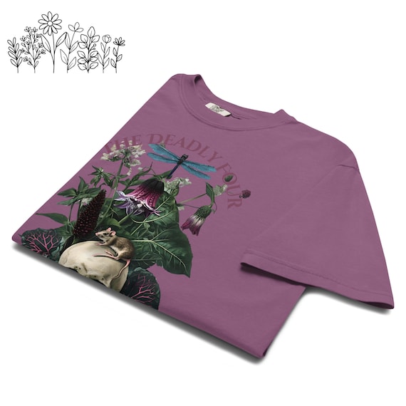 Poison Garden Comfort Colors Shirt, Dark Academia Belladonna Tee