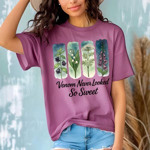 Poisonous Wildflowers T-Shirt: Dark Botanical Cottagecore Tee