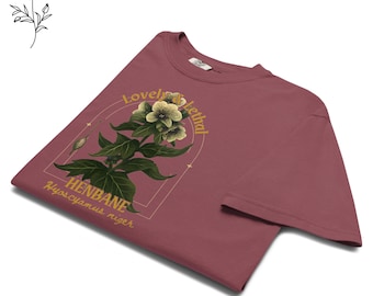 Henbane Poison Garden Shirt, Dark Academia Herbalist Tee