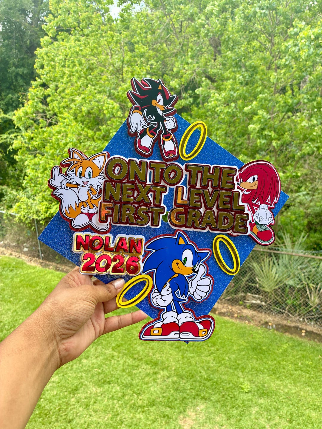 Sonic Graduation Cap Topper Preschool Graduation Kindergarden High ...