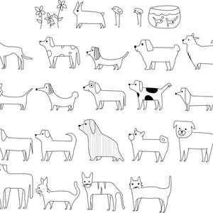 Set of 23 Pets Machine Embroidery Designs