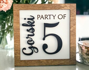 Party of Sign // Farmhouse Tiered Tray Decor// 3D Family Sign