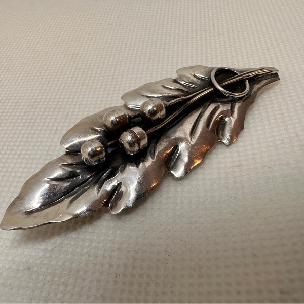 Vintage Sterling Brooch Mexico 925 sterling Silver Signed  TR-29