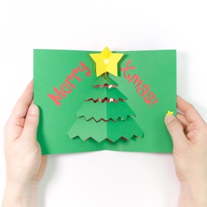 Merry X-Mas Light-Up Card Kit DIY Christmas Card Pop-Up Card Paper Electronics STEM gift S.T.E.M. Gift STEAM Project diy gift image 3