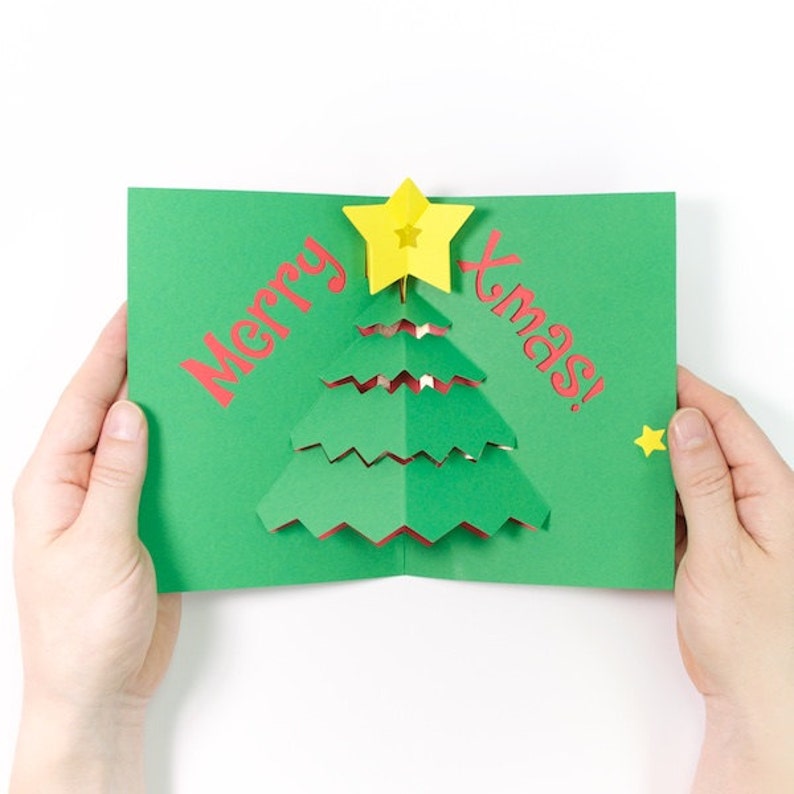 Merry X-Mas Light-Up Card Kit DIY Christmas Card Pop-Up Card Paper Electronics STEM gift S.T.E.M. Gift STEAM Project diy gift image 4