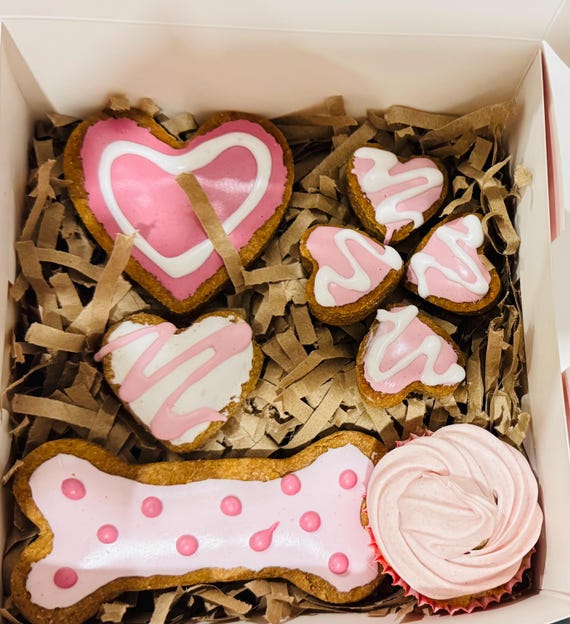 Gourmet Hearts Dog Treat Gift Bag