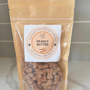 Peanut Butter Dog Treats. Home-baked, all natural, preservative free.